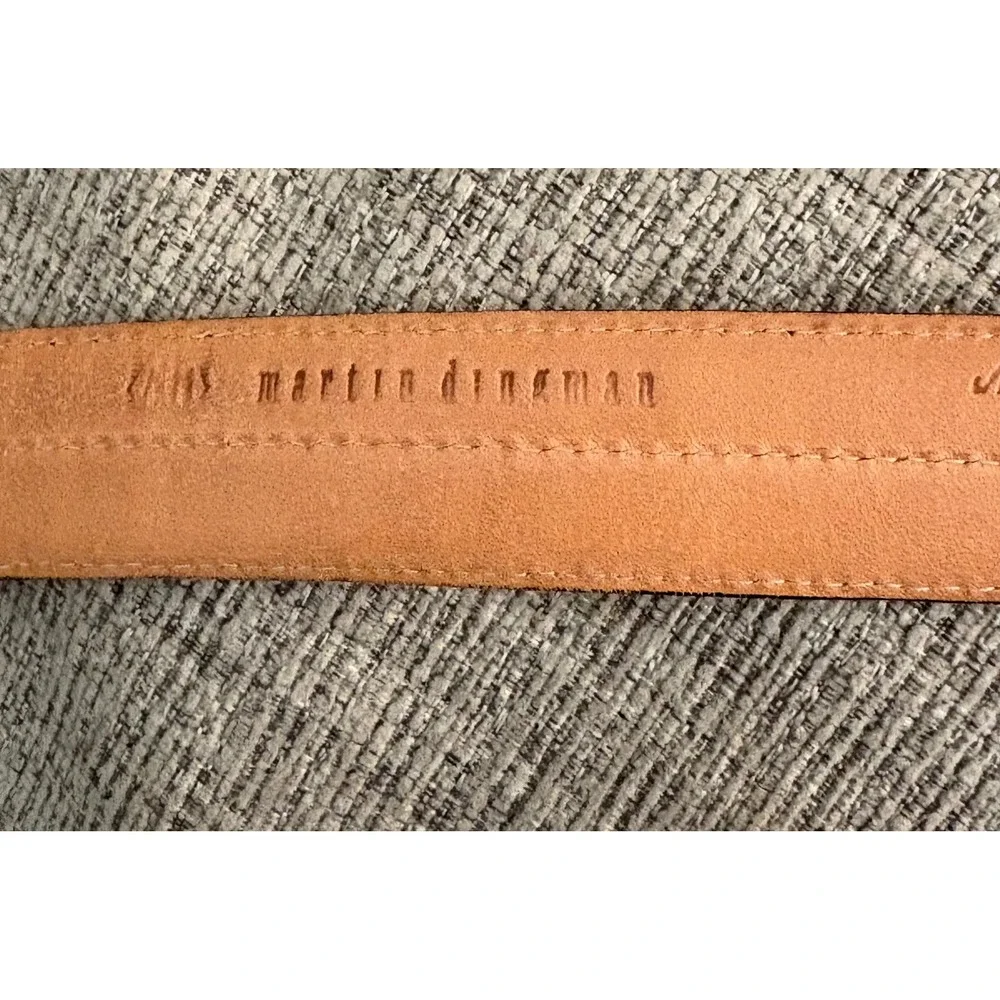 Martin Dingman Alligator Leather Belt Brown Handmade Austria 45126 Men's 34